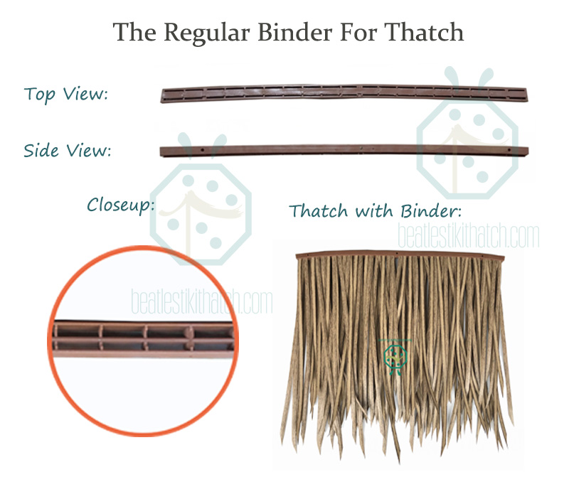 Der reguläre Strohstreifenbinder, der für unsere künstlichen Nipa-Hütten-Strohdachmaterialien verwendet wird